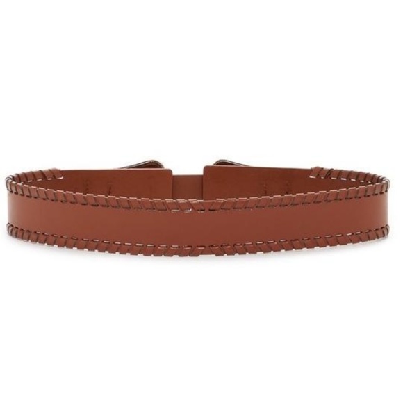 Rebecca Minkoff Brown Leather Double Buckle Belt